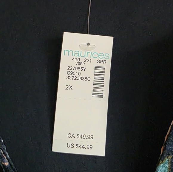 Maurices Navy Floral Dress Size 2x - Picture 3 of 4